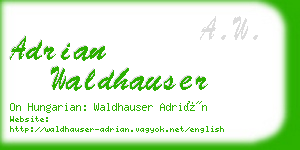 adrian waldhauser business card